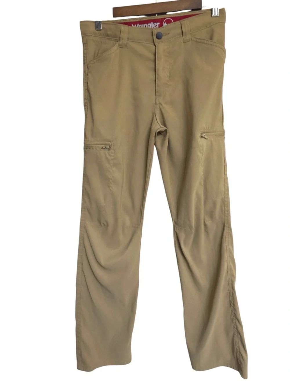 Wrangler Boy’s All Terrain UPF 50 Straight Leg Elmwood Khaki Cargo Pants EUC 16